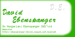 david ebenspanger business card